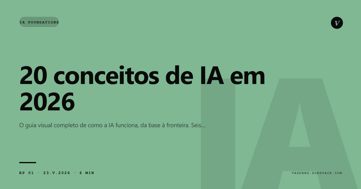 Vinte conceitos de IA que você precisa entender em 2026
