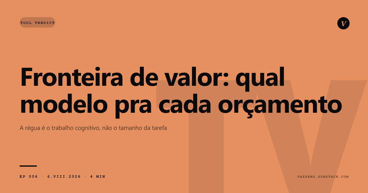 Fronteira de valor: qual modelo LLM faz sentido pra cada orçamento